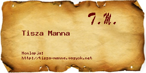 Tisza Manna névjegykártya